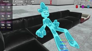 Slime Hangs out with chat in VR