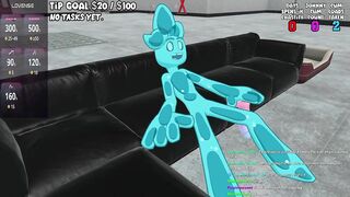 Slime Hangs out with chat in VR