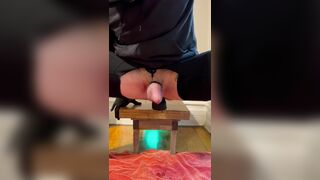 HARD-CORE Stroking Guts with 14” dark-hued rod fuck stick