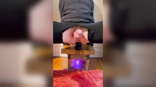 HARD-CORE Stroking Guts with 14” dark-hued rod fuck stick