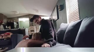 Twink blowing and riding beefstick