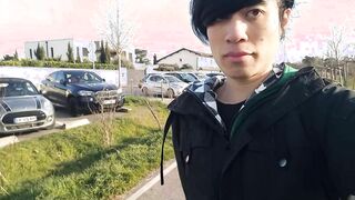 Jon Arteen takes his youngster boner outside, pees in a lake and suddenly feels the urge to jack