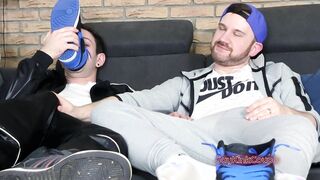 Nuzzling Sneaker, Socks And Feet And Jizm On Them