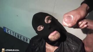 Caillera hefty Predominates Masked dickblower In Rowl Parking Bunch Banger.