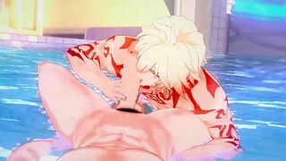 Mydei Makes You Spunk In the Pool - Honkai Starlet Ride Yaoi