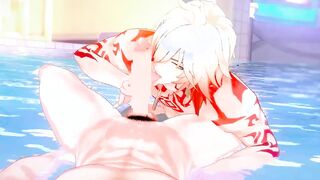 Mydei Makes You Spunk In the Pool - Honkai Starlet Ride Yaoi