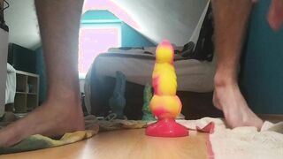 Teenager male riding Dragon dicks