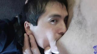 Suckling on Step-fathers Bra-stuffers while home alone