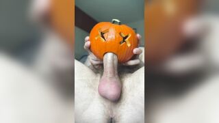 Pumpkin humped and seeded by gigantic parent man rod