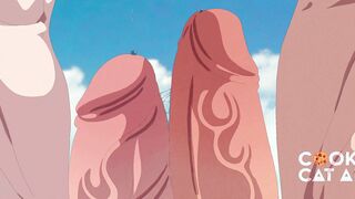 Ace and Gray, 2 mates frictation their spears