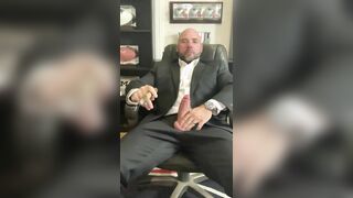 Jason Collins cigar smoking with a uncontrollable rock-hard-on