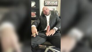 Jason Collins cigar smoking with a uncontrollable rock-hard-on