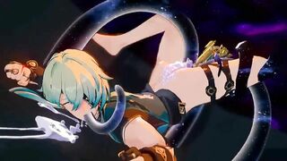 Anaxa Boinked By Monster - Honkai Starlet Ride